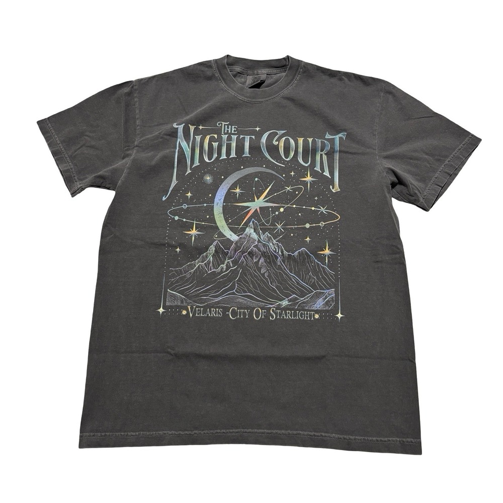 The Night Court Velaris City of Starlight T Shirt Gray Size Large 21 x 27.5